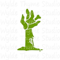 Zombie Hand Stencil