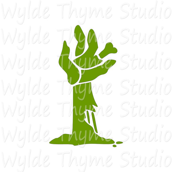 Zombie Hand Stencil