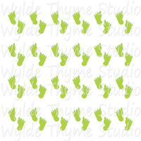 Monster Feet Background Stencil