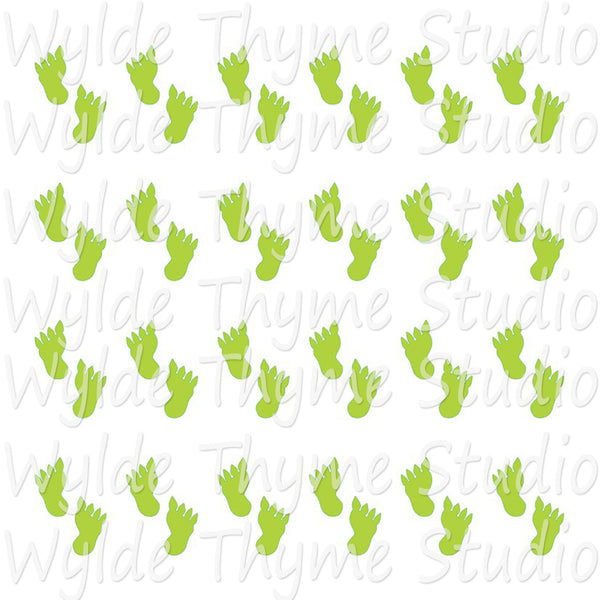 Monster Feet Background Stencil